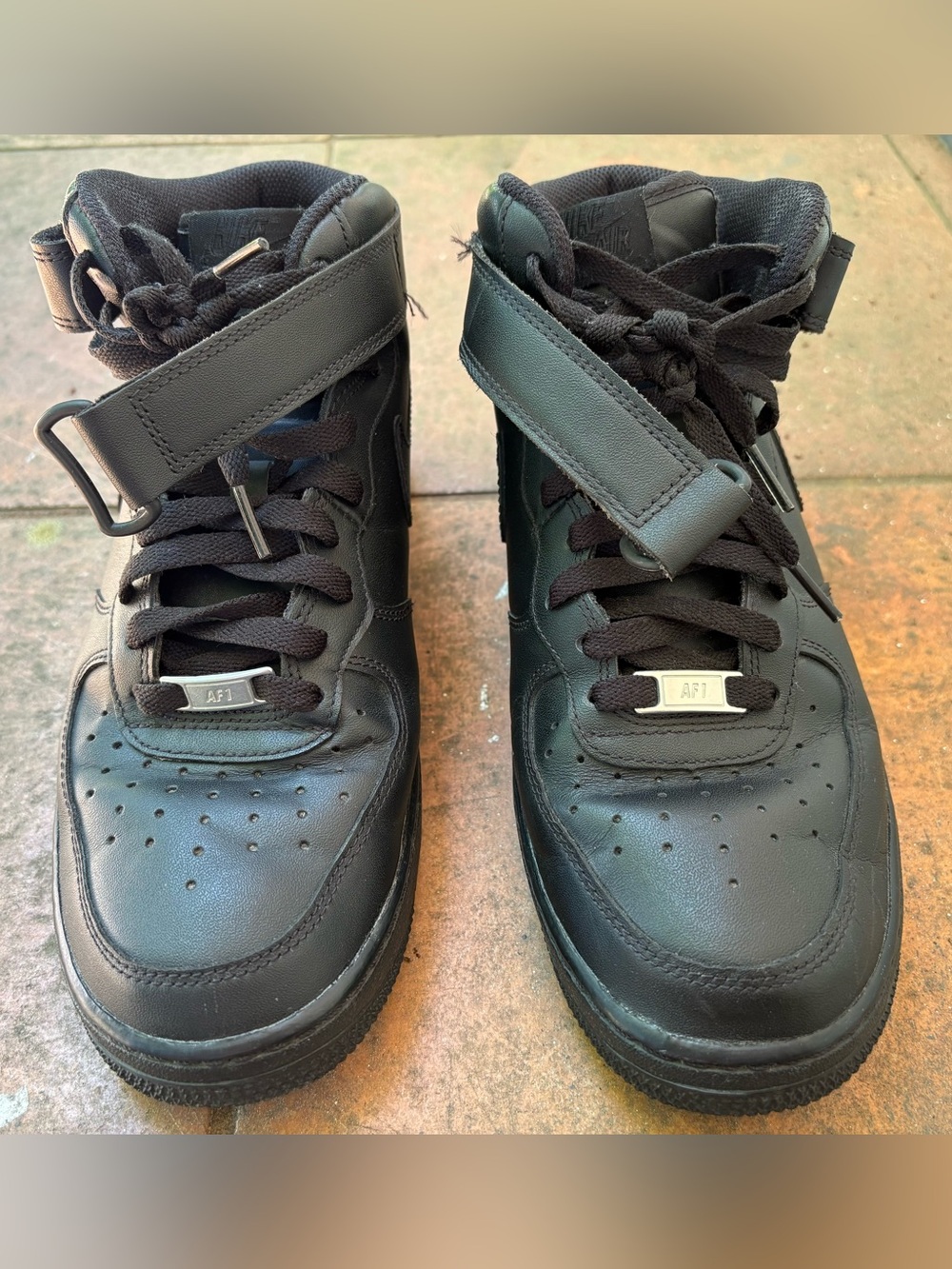 Nike Air Force 1 Mid ‘07 Triple Black 315123-001 Men’s Black High Top Sneakers